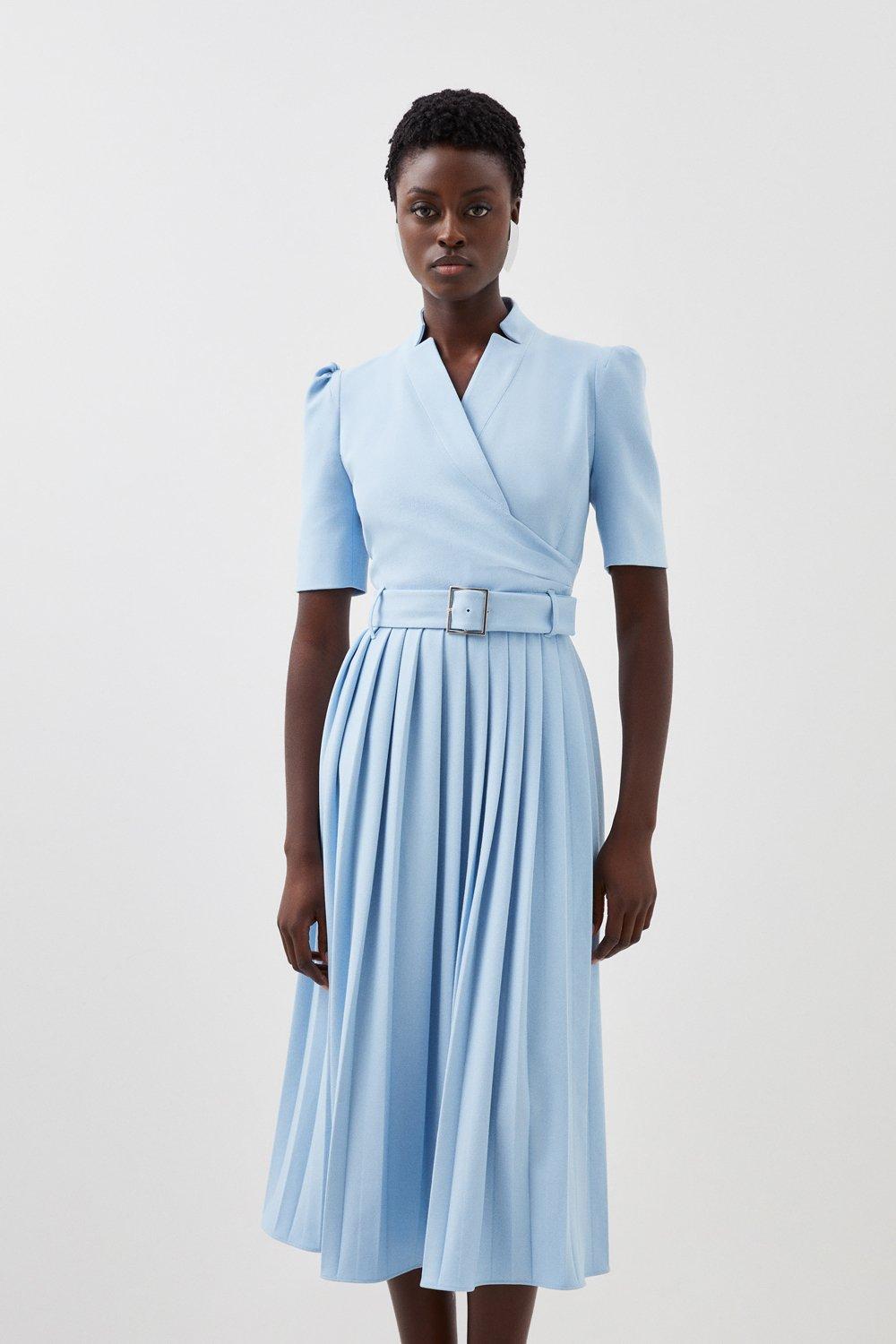 Blue Wrap Dresses Karen Millen